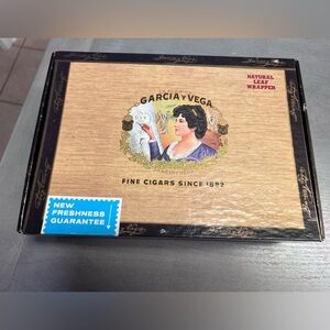2 Vintage Cigar Boxes Garcia y Vega English Coronas (in‎ tubes) Rectangle